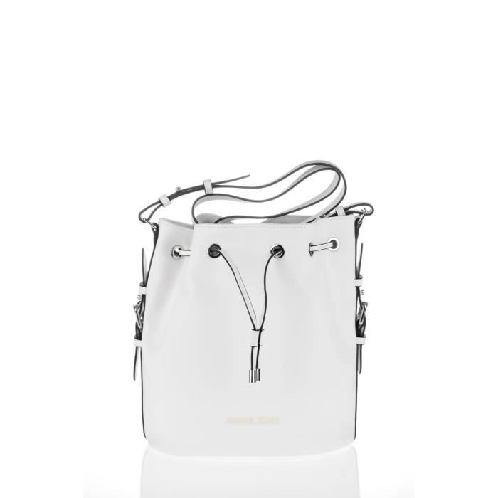 ARMANI JEANS - Sac Seau en Similcuir Blanc - Femme