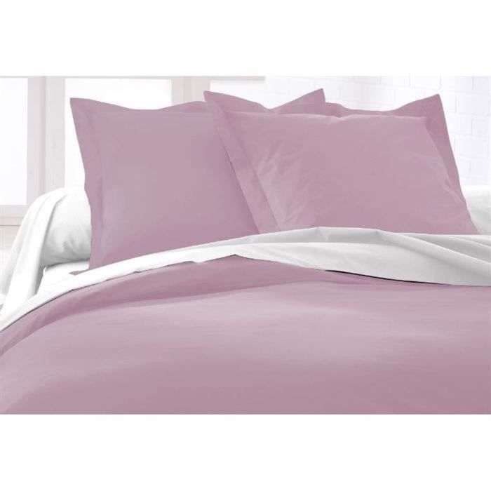 TODAY Lot de 2 taies d'oreillers 100% coton 75x75 cm poudre de lila
