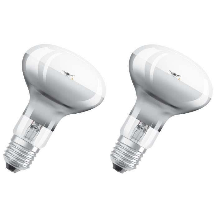 OSRAM Lot de 2 Ampoules Spot LED R80 E27 7 W équivalent à 46 W blanc chaud