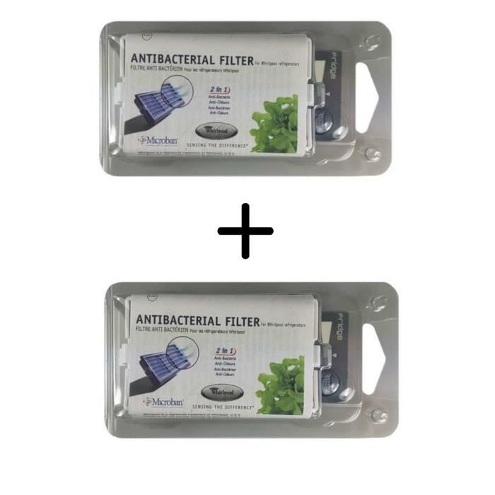 PACK WPRO ANT001 Filtre Anti-bactérien pour réfrigérateur X2