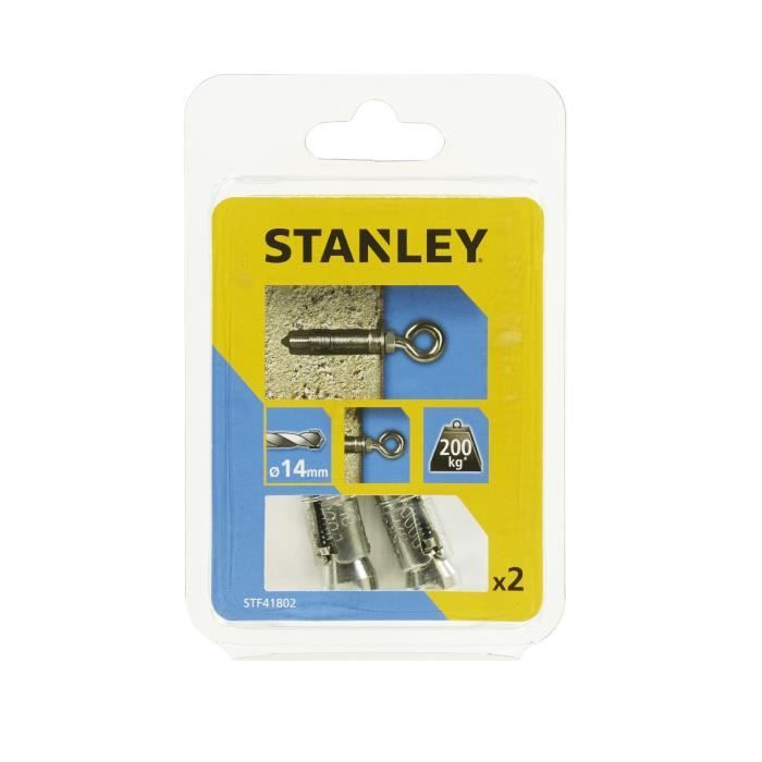 STANLEY Kit de 2 boulons à expansion avec piton M8 STF41802-XJ