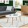 STONE Table basse ovale scandinave blanc laqué - L