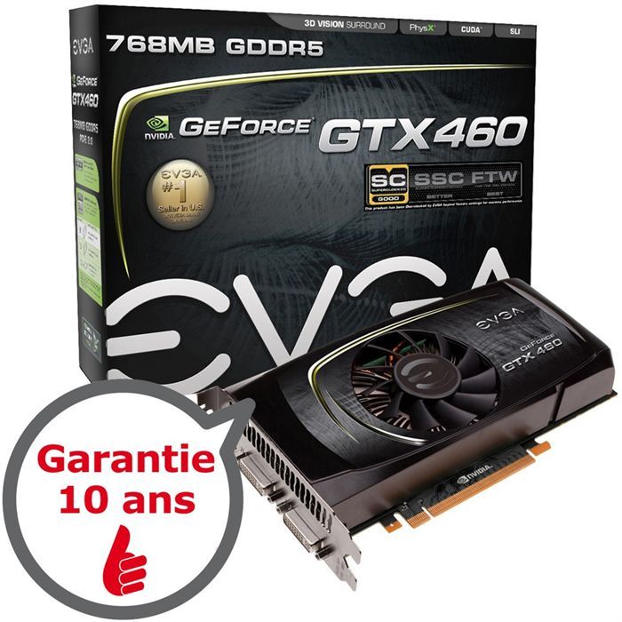 GTX 460 768Mo SuperClocked   Carte graphique NVIDIA GeForce GTX 460