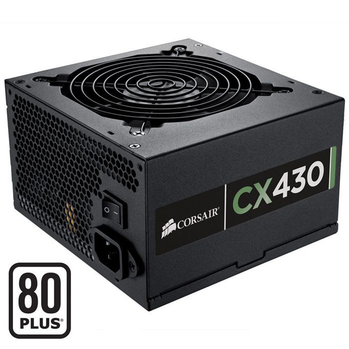 Corsair CMPSU 430CXV2EU   Alimentation PC 430 Watt   Certifié 80PLUS