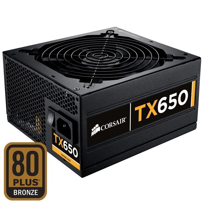 92   PFC actif   Corsair Enthusiast Series TX650 V2   Réf. CMPSU