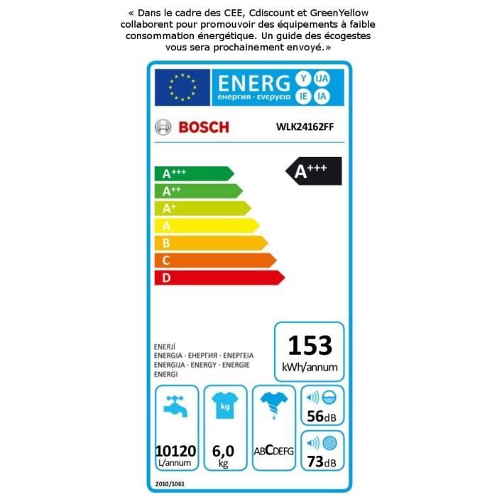  WLK24162FF - Lave-linge frontal SlimLine 6kg1