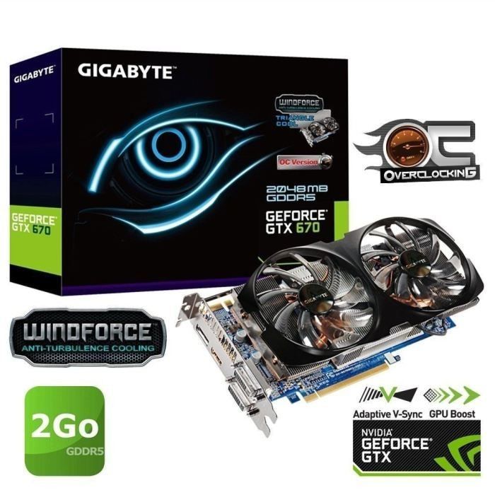 Gigabyte GTX670 2Go GDDR5 OC   Achat / Vente CARTE GRAPHIQUE Gigabyte