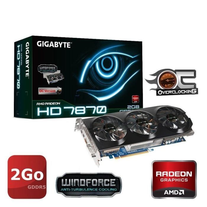 Gigabyte AMD HD7870 1Go GDDR5 OC   Achat / Vente CARTE GRAPHIQUE