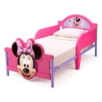 STRUCTURE DE LIT MINNIE - Lit Enfant Minnie 3D en métal - Violet et STRUCTURE DE LIT MINNIE - Lit Enfant Minnie 3D en métal - Violet et