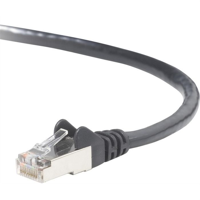 Câble Réseau RJ45   Cat5e Surmoulé non blindé   Gris   2m   RJ45 