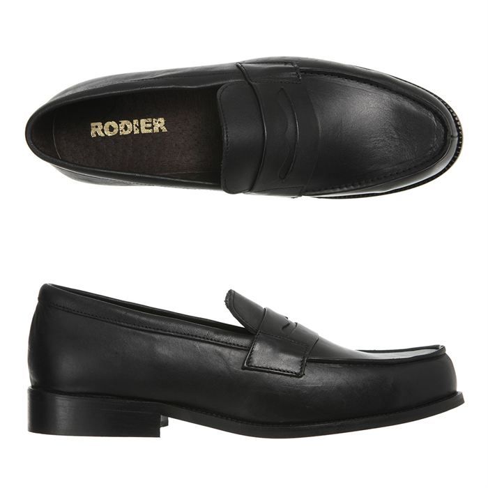 RODIER Mocassins cuir Levallois IB Homme Noir   Achat / Vente MOCASSIN