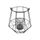 HOMEA Photophore Geometrik 18,5x18,5xH18 cm noir