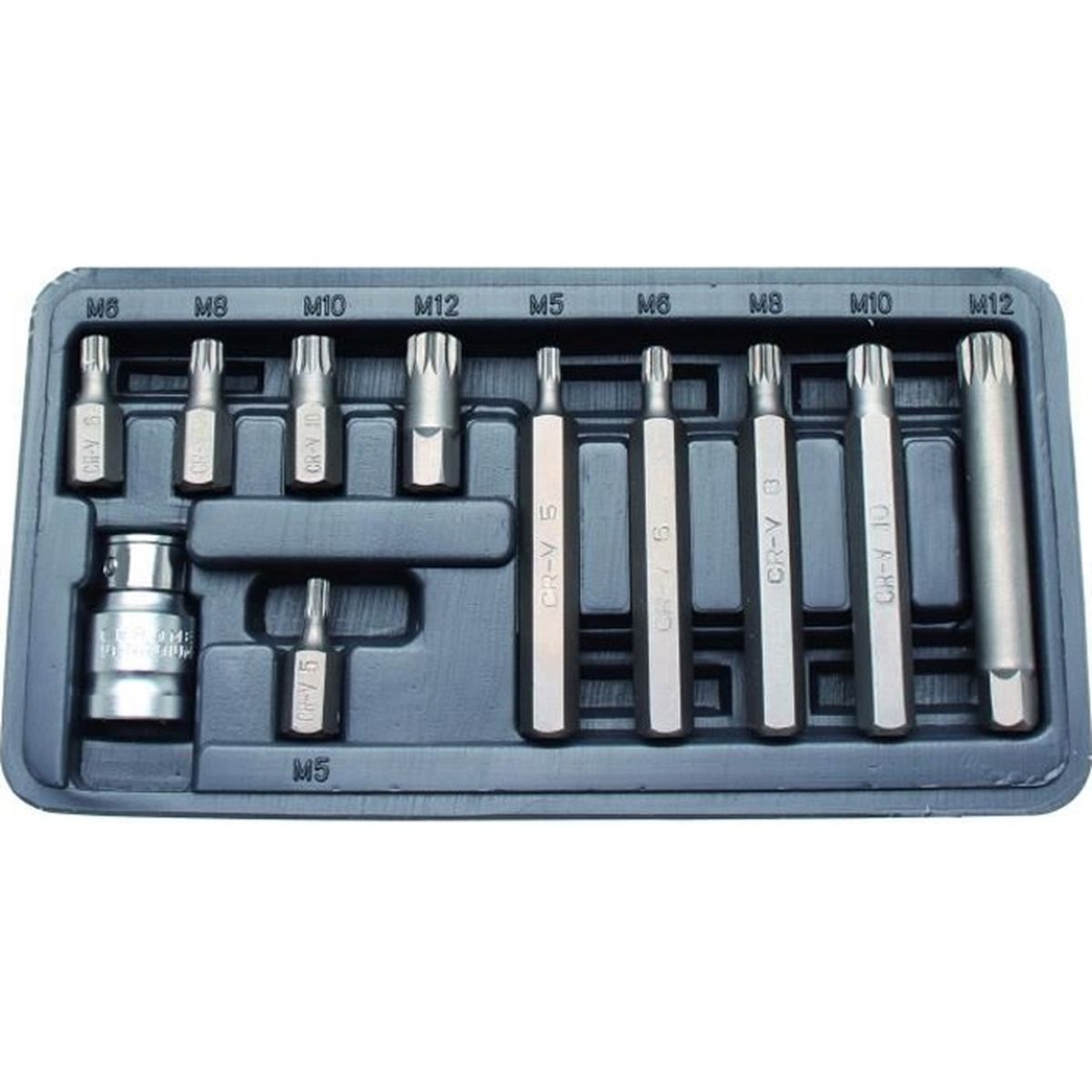 Jeu De 5 Douilles XZN (Triple Carré) 1/2" Par Beta Tools - Pour Boulons à Embout Spécial (Neuf)