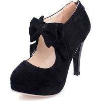 ESCARPIN Tomwell Femme Sexy Suédé Escarpins Bowknot Bout Ro ESCARPIN Tomwell Femme Sexy Suédé Escarpins Bowknot Bout Ro