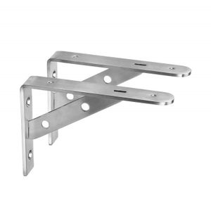 2/ trous Mati/ère/ : Plastique 40 x Equerre Dangle//connecteurs de meubles///Équerre /étag/ère Couleur/ : Blanc Sossai/® BT1