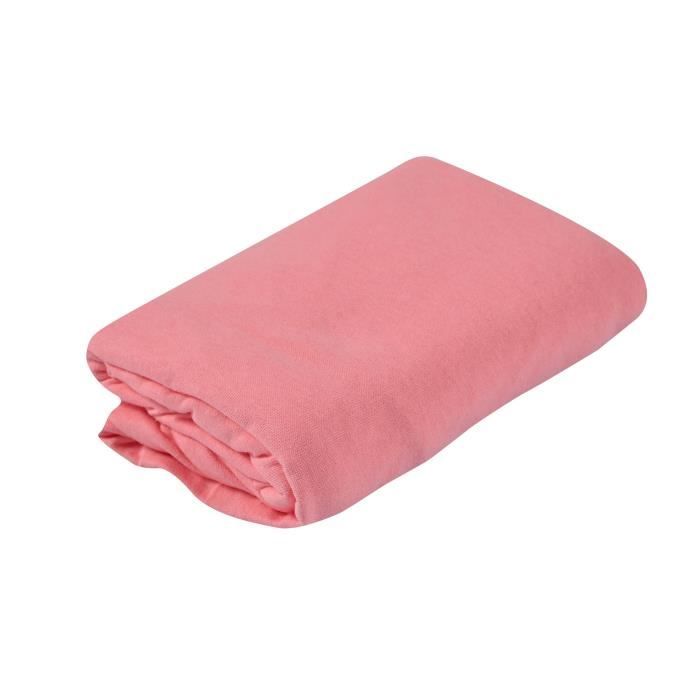 DOUX NID Drap-housse en jersey - Pêche - 40x80 cm
