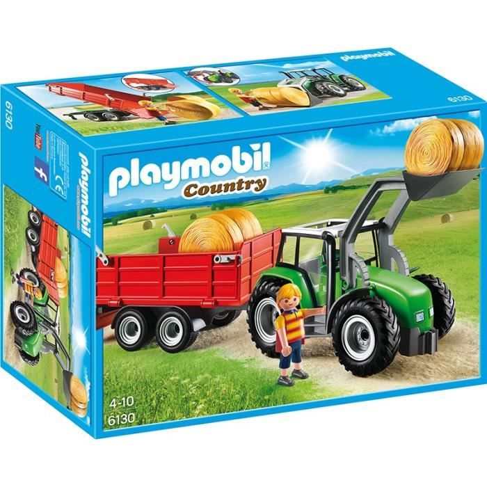 Playmobil - Tracteur avec pelle et remorque - 6130