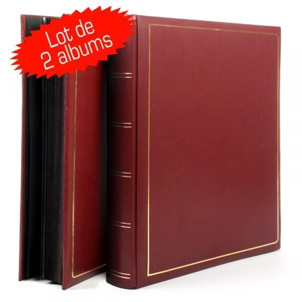 Lot de 2 albums photos Traditionnel Simili Cuir Bo Achat / Vente album album photo Lot de 2