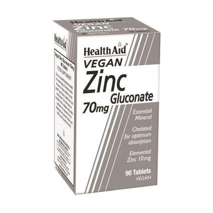 HealthAid gluconate de zinc 70mg (10 mg de zinc ...