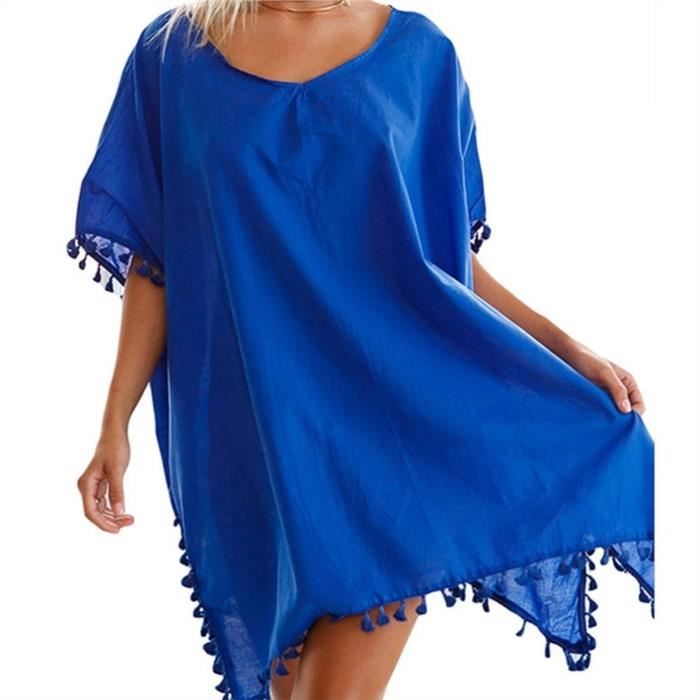Fitibest Femmes Chic Robe De Plage Bleu Bleu Bleu Achat