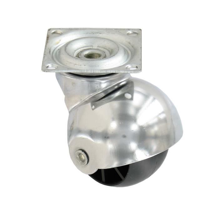 Roulette boule à platine pivotante - Ø 40 mm - Noir