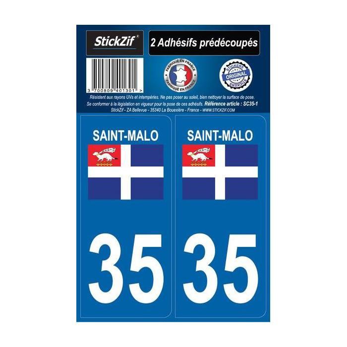 STICKZIF 2 Autocollants City 35 Saint Malo SC35-1