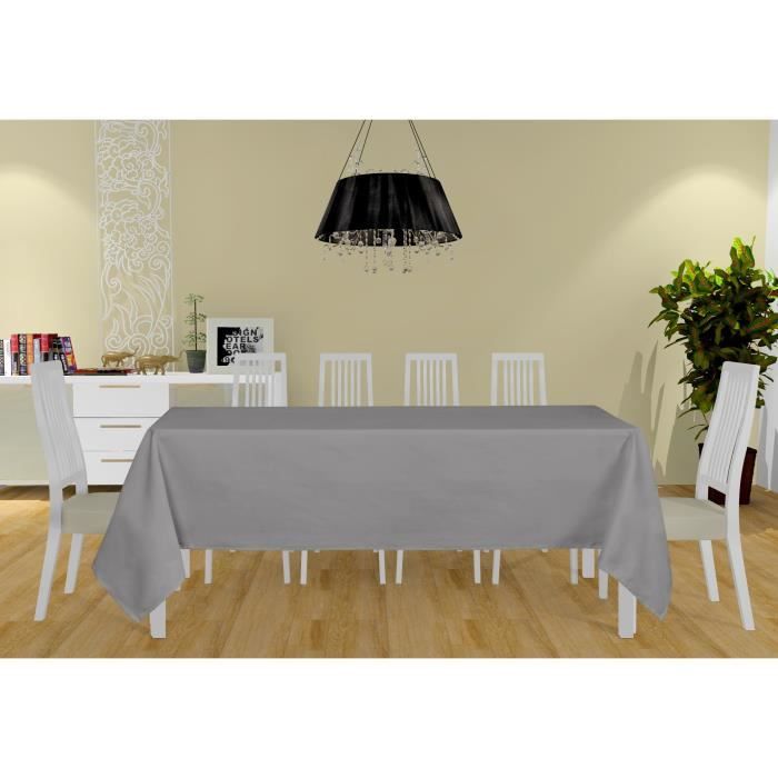 SOLEIL D'OCRE Nappe Alix - 160x270 cm - Gris