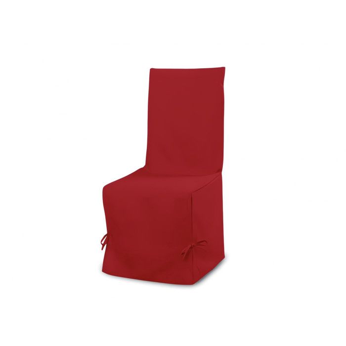 SOLEIL D'OCRE Housse de chaise Panama 50 cm rouge