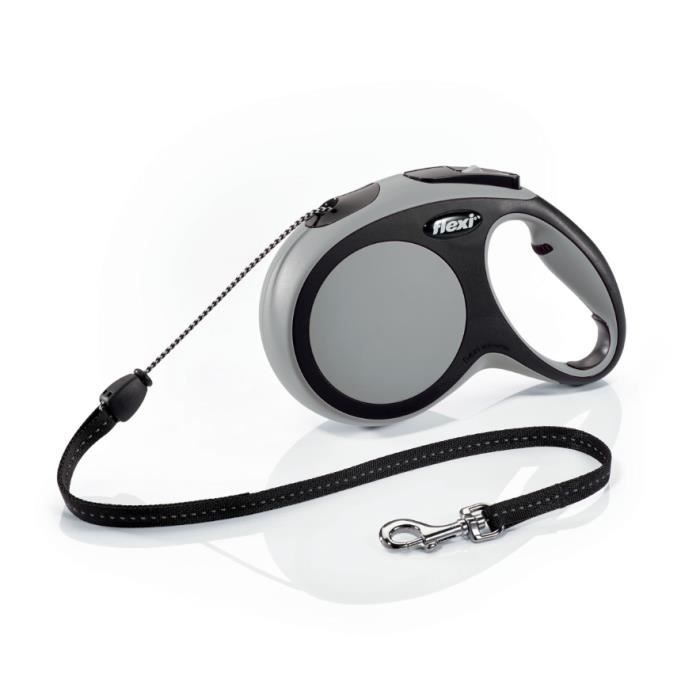 TRIXIE Laisse corde Flexi New - M : 5m - Gris - Pour chien