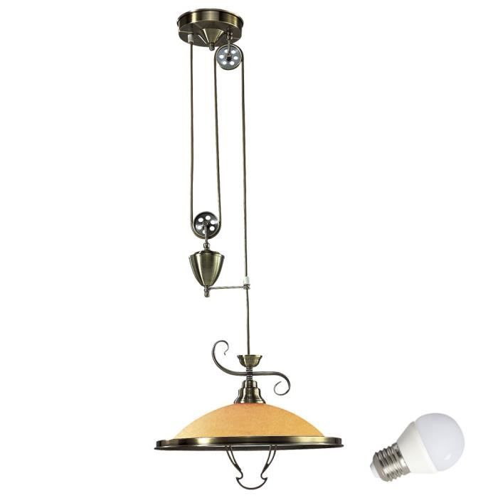 Antique Suspension 5 6 W Plafond Lampe Lustre Luminaire Laiton Led F1T3JlKc