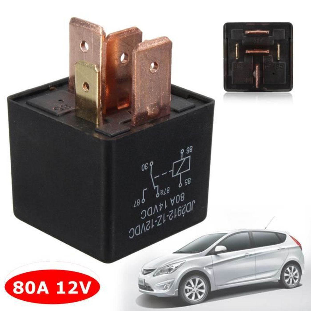 5 Pin DC 12V 80A Relais Relay Puissance Pr Automobile Voiture Camion