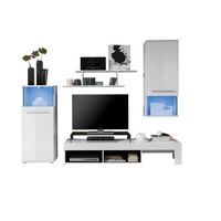 MEUBLE TV PUNCH Meuble TV mural avec LED contemporain blanc MEUBLE TV PUNCH Meuble TV mural avec LED contemporain blanc