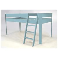 LIT COMPLET Lit Compact surélevé enfant (Bleu Pastel) LIT COMPLET Lit Compact surélevé enfant (Bleu Pastel)