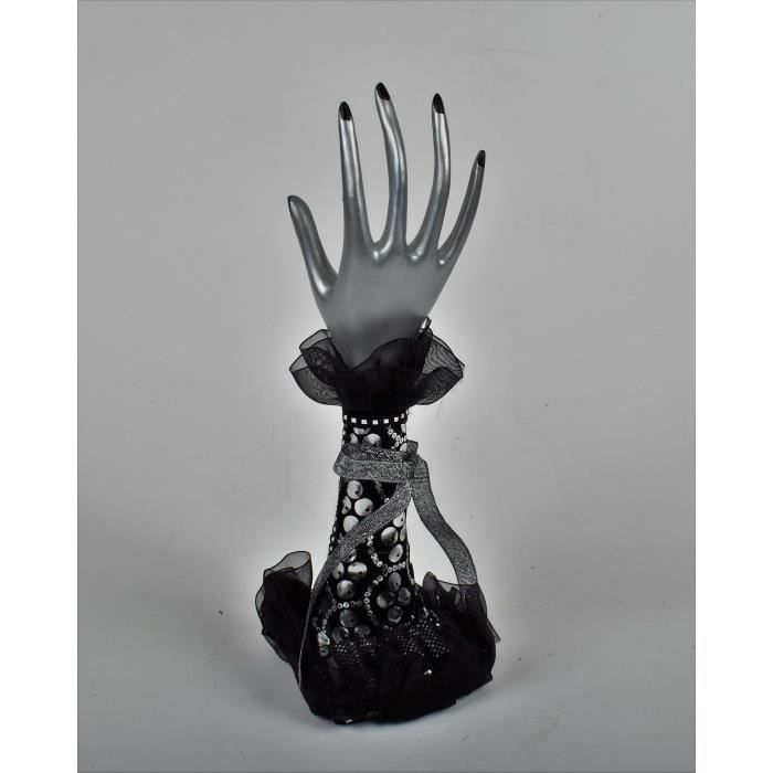 Porte bijoux en forme de main - H 28cm - Noir
