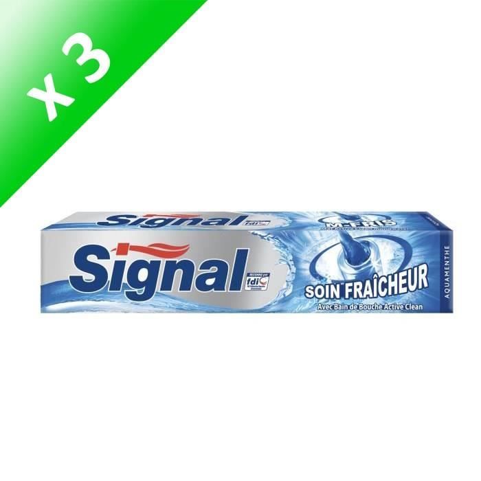SIGNAL Lot de 3 dentifrices - Soin fraîcheur - Aquamenthe - 75 ml