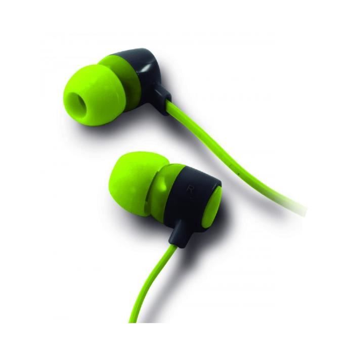 KSIX Go&Play Ecouteurs intra-auriculaire filaire avec micro intégré - Vert