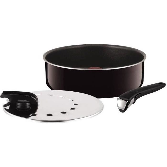 TEFAL INGENIO SO INTENSIVE Set de Sauteuse + 1 poignée + 1 Couvercle L6133302 26cm Tous feux sauf induction