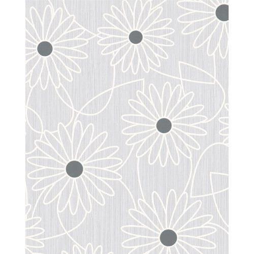 ginas papier peint, couleur : gris, blanc, argenté, 6053-8302