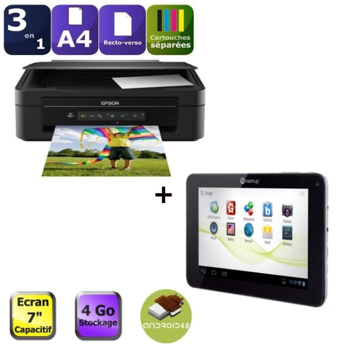 Epson XP 205 + Tablette Memup SLIDEPAD 704CE   Achat / Vente