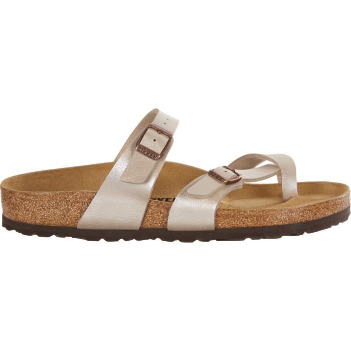 birkenstock mayari birko-flor taille eu 36 graceful pearl white - le chaussure femme de birko-flor avec sangle réglable et une