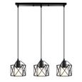 Suspension BalconBureauChambre À Lustre Industrielle Lampe Fer Hexagone Noir 3 Pour Luminaire Coucher hBtCQdosrx