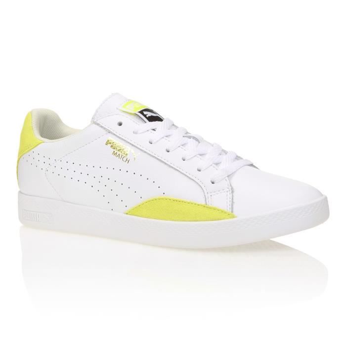 PUMA Baskets Match Lo Basic Femme - Jaune melon