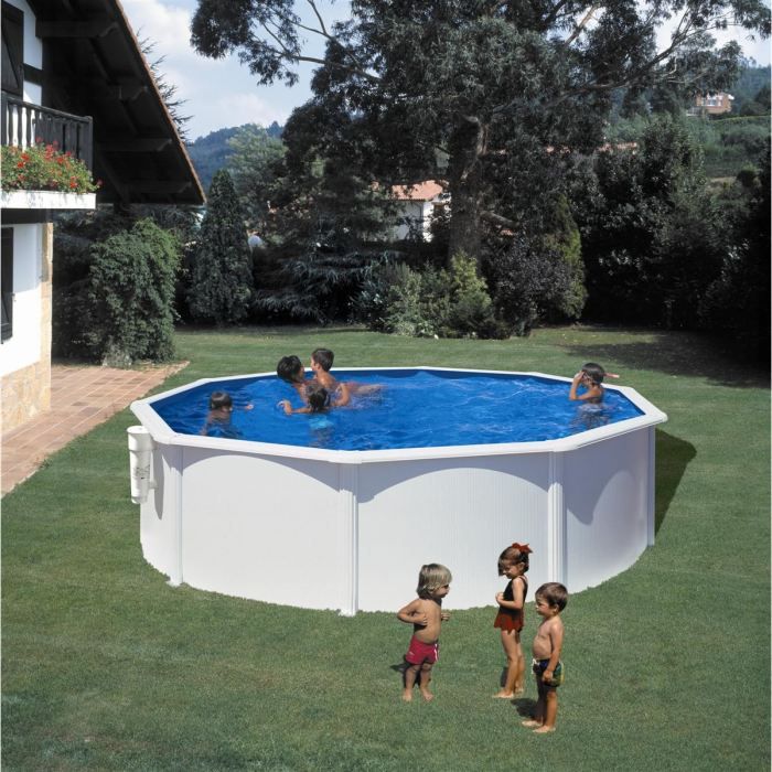 GRE Piscine en acier - Ø 3 m - Blanc