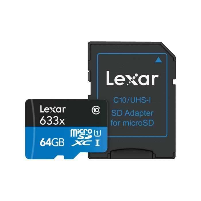LEXAR Carte microSD - microSDHC - UHS-I - 64GB