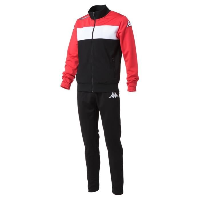KAPPA Survêtement Manarola - Homme - Noir, Rouge et Blanc