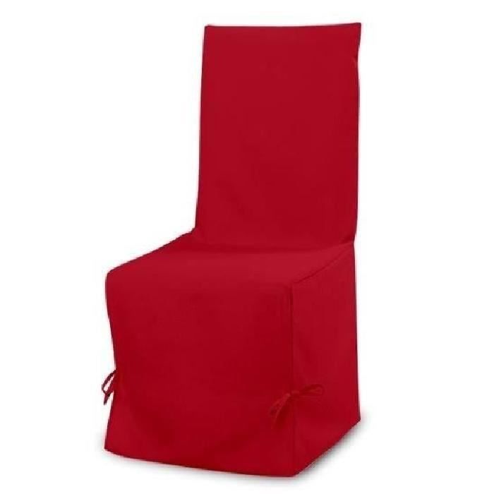 SOLEIL D'OCRE Housse de Chaise PANAMA Rouge 37x50cm