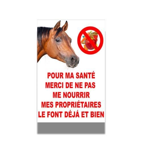 affiche ne pas nourrir les chevaux panneau ne pas manger Shotgnod