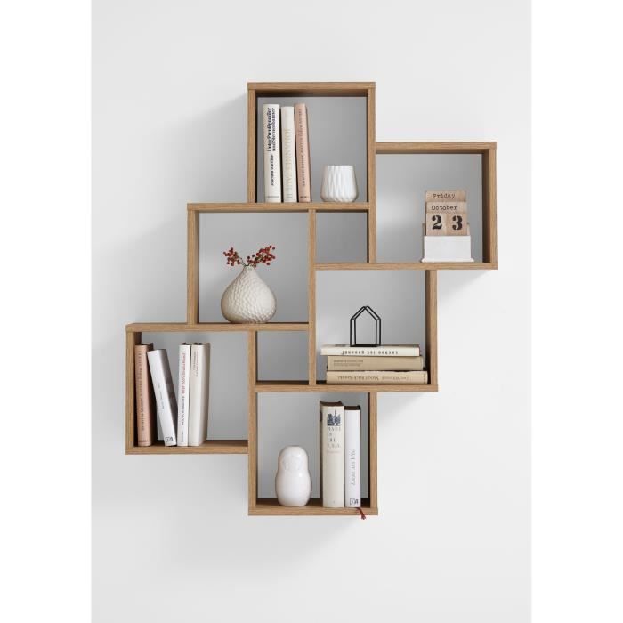 Etagere Murale Bureau Couleur Chene Achat Vente Pas Cher