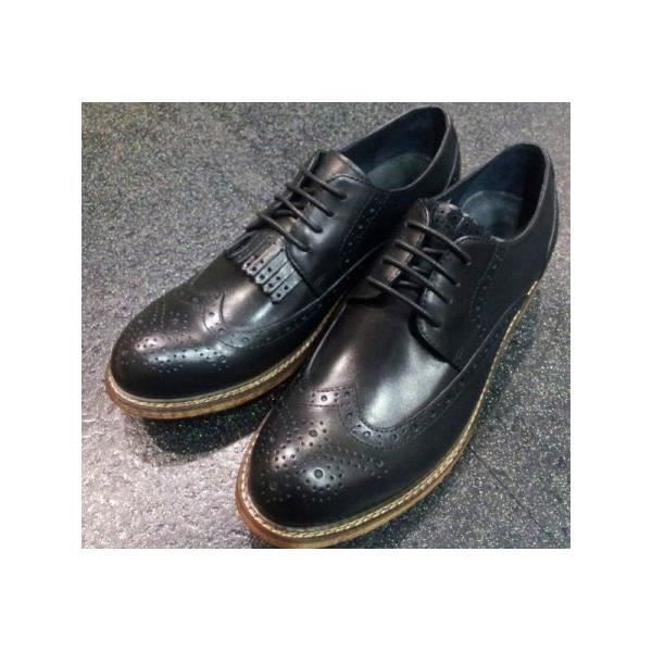 DERBY Chaussures oxford rétro pour homme Noir