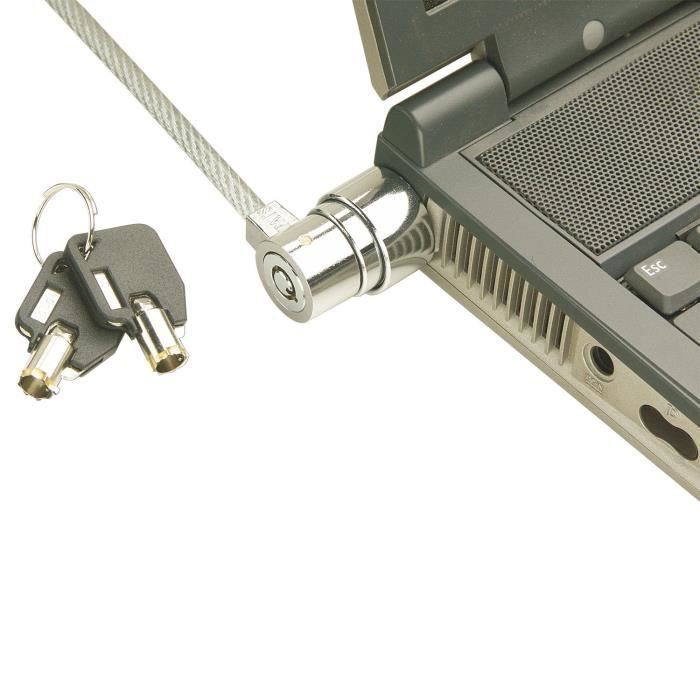 LINDY Câble Antivol pour ordinateur portable - Métallique avec gaine - 1,6 m